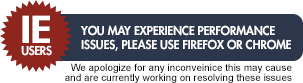 IE Users - You may experience performance issues, please use FireFox or Chrome